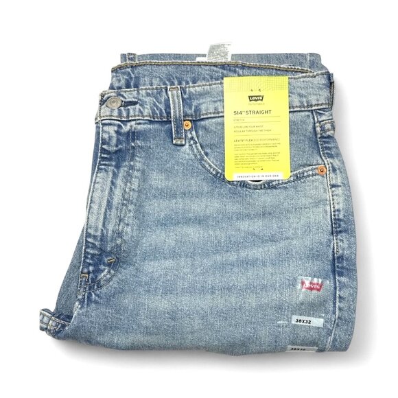 Levi's Mens Mid Rise Distressed Straight Leg Squirrelfish Jeans Sz 38 x 32 New - Picture 4 of 8